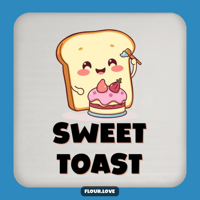 Funny Bread Frosting Coaster - Protect Surfaces with this Smiling Baker