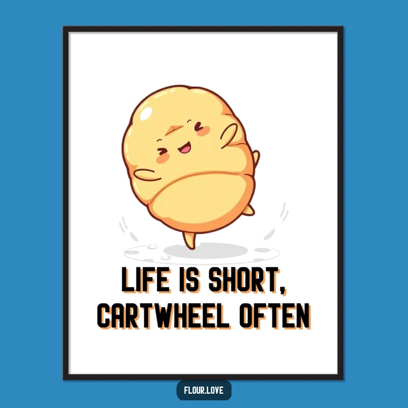 Free Printable Croissant Cartwheel Art: Hilarious Downloadable Decor for Kitchen Walls