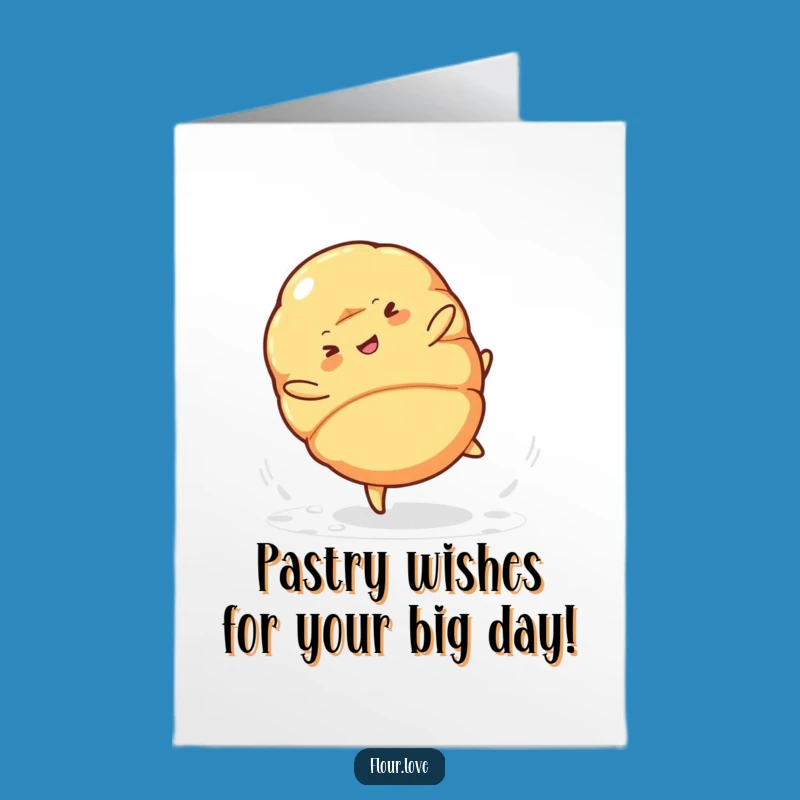 Free Printable Croissant Cartwheel Birthday Card: Hilarious Downloadable Gift for Laughs