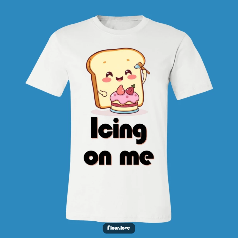 Funny Bread Frosting T-Shirt - Smiling Baker Character Tee for Giggles